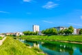 Colorful landscape in Karlovac, Korana river.