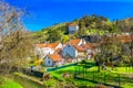 Colorful landscape in Krapina, Zagorje region. Royalty Free Stock Photo