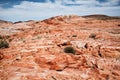 Colorful landscape of layered rock formations at Valley of Fire State park in Nevada Royalty Free Stock Photo