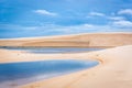 Colorful landscape at Lencois Maranhenses national park, one of the most beuatiful destination in Brazil