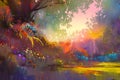 Colorful landscape painting