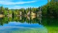 Colorful landscape with reflections in a mountain lake Royalty Free Stock Photo