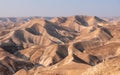 Colorful landscape of a remote mountain desert region in the Middle East Royalty Free Stock Photo