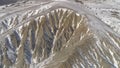 Colorful landscape of snow-covered mountains. Shot. Top view of the hilly landscape in winter Royalty Free Stock Photo