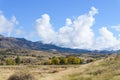 Colorful landscape view across John Day Fossil Beds Painted Hills Unit Royalty Free Stock Photo