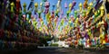 Colorful lantern during Loy krathong festival. chiang mai , Thailand