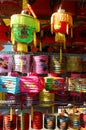 Colorful lantern, marketplace, mid-autumn festival