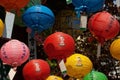Colorful lanterns in a buddhist temple