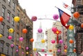 Colorful Lanterns Celebrating Chinese New Year at Mott Street Chinatown New York