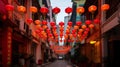 Colorful lanterns decorate the streets of Hoi An, Vietnam