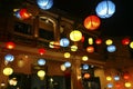 Colorful lanterns decorate the streets of hoi an in vietnam