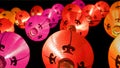 Colorful lanterns at night - Chinese New Year decorations Royalty Free Stock Photo