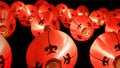 Colorful lanterns at night ( Tang Lung ) - Chinese New Year decorations Royalty Free Stock Photo
