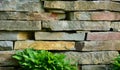 Colorful Large Flat Limestone Retaining Walls