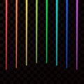 Colorful laser beams. Abstract Laser rays all color of rainbow. Vector illustration