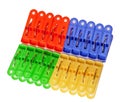 Colorful laundry clothespins