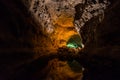 Colorful lava stone at Cueva de los verdes Lanzarote Spain