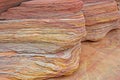 Colorful layers of sandstone Royalty Free Stock Photo