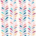 Colorful leaf vector pattern, seamless botanical printColorful leaf vector pattern, seamless botanical print