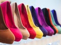 Colorful leather shoes