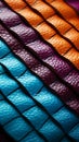 Colorful leather texture captured in a mesmerizing closeup shot Royalty Free Stock Photo