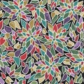 Multi colored leaves motif with texture