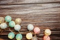 Colorful LED cotton ball decorative on wooden background Royalty Free Stock Photo