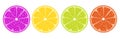 Colorful lemon slices