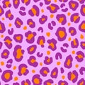 Colorful leopard seamless pattern. Fashion stylish vector texture Royalty Free Stock Photo
