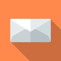 Colorful letter mail envelope icon in modern flat style with long shadow. Vector Royalty Free Stock Photo