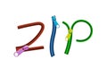 Colorful letter ZIP zippers adjustable