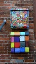 Colorful Letterboxes on a Brick Wall Royalty Free Stock Photo