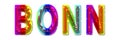 Colorful lettering of BONN Royalty Free Stock Photo