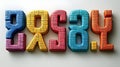Colorful textured 3 d letters Royalty Free Stock Photo