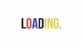 Colorful letters loader animation