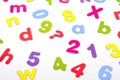 Colorful letters numbers