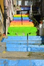 Colorful LGBTQ stairs in istanbul Turkey