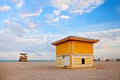 Colorful lifeguard house in Miami Beach