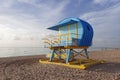 Colorful lifeguard stand on Miami Beach, Florida. Royalty Free Stock Photo