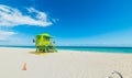 Colorful lifeguard tower in Miami Beach Royalty Free Stock Photo