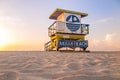 Colorful Lifeguard Tower in South Beach, Miami Beach Royalty Free Stock Photo