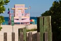 Colorful Lifeguard Tower in South Beach, Miami Beach Royalty Free Stock Photo
