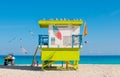 Colorful Lifeguard Tower, South Beach in Miami Beach, Florida