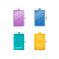 Colorful lift doors flat color vector object set Royalty Free Stock Photo