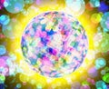 Colorful light discoball backgrounds