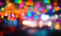 A colorful light display with many different colored lights Royalty Free Stock Photo