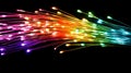 A colorful light display with many different colored lights Royalty Free Stock Photo