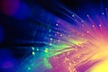 Colorful light fiber optic, high speed technology of digital telecommunication for background