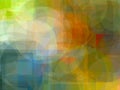 Colorful light green, orange and cyan abstract raster background image