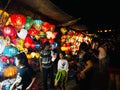 Colorful of light lantern at night street Hoi An ancient town, Vietnam Royalty Free Stock Photo